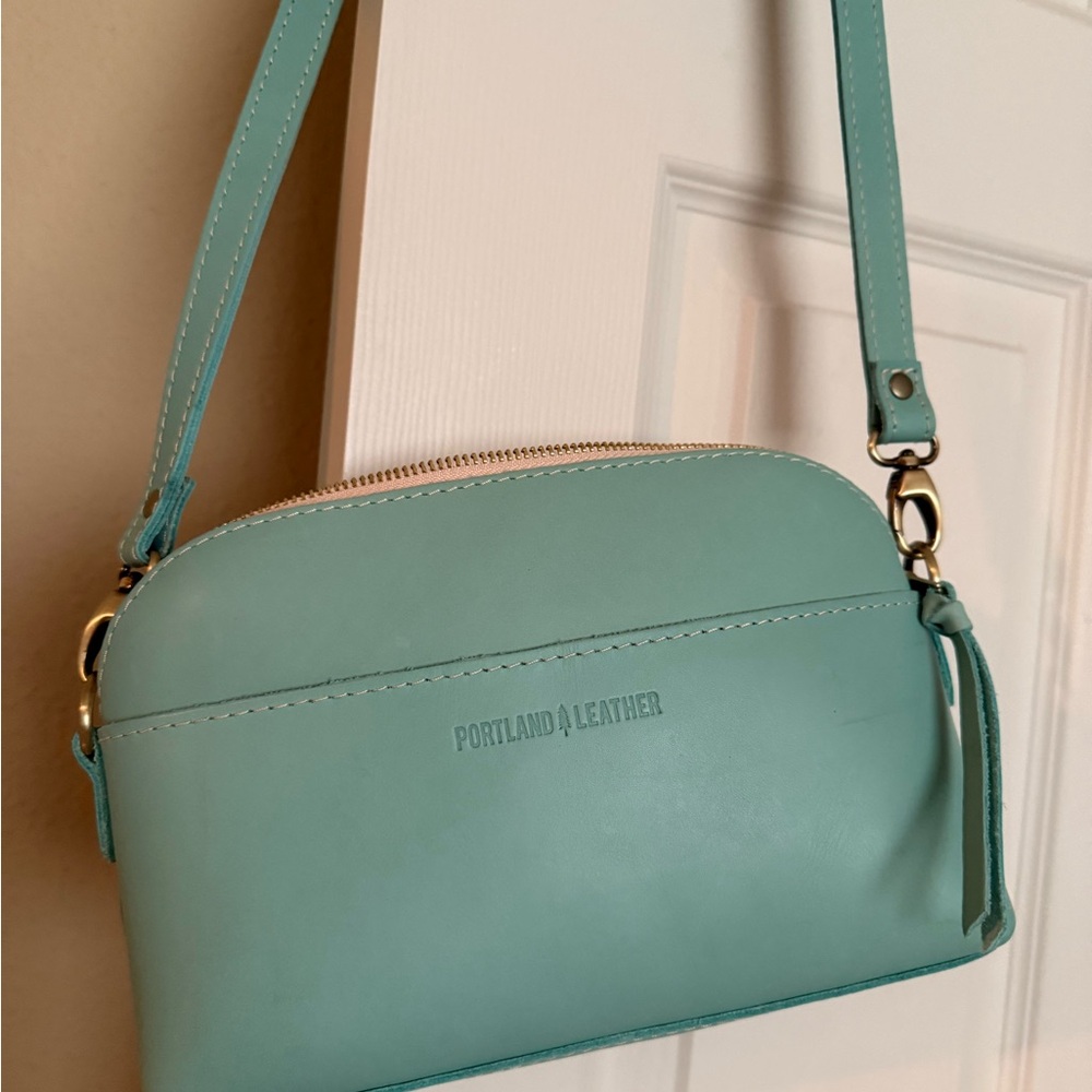 Portland Leather Mint Crossbody Bag